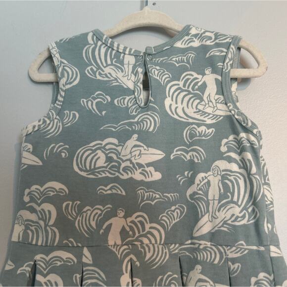 Winter Water Factory Pleated Tank Dress – Surfer Print – Toddler Girl 3T - Picture 5 of 6
